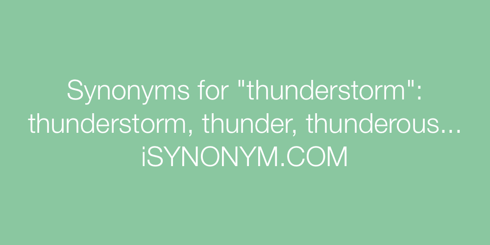Synonyms thunderstorm