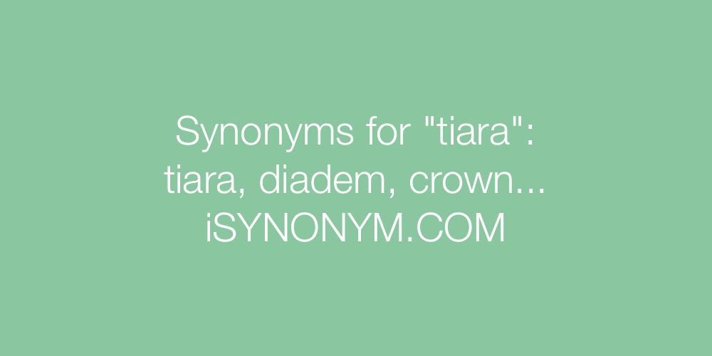 Synonyms tiara