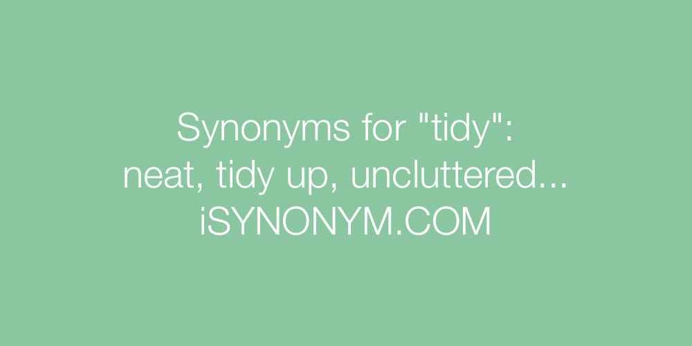 Synonyms tidy