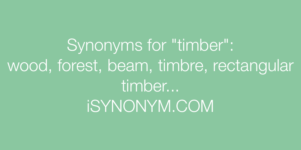 Synonyms timber