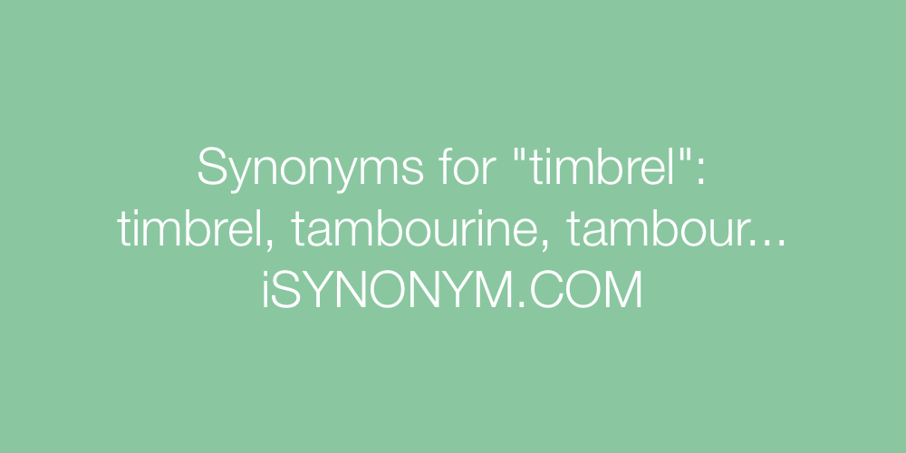 Synonyms timbrel