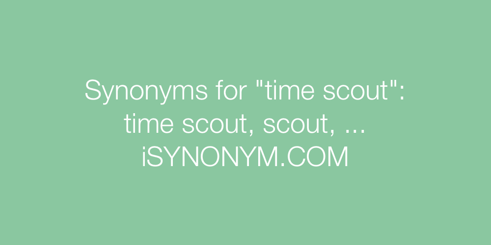 Synonyms time scout