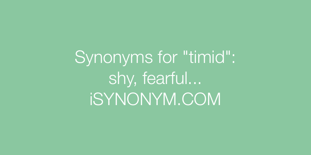 Synonyms timid