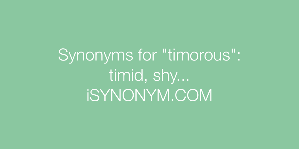 Synonyms timorous