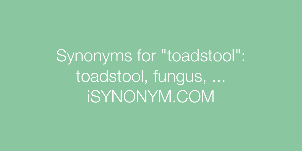 Synonyms toadstool