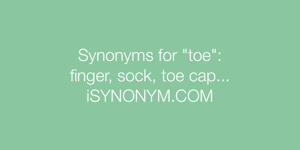Synonyms toe