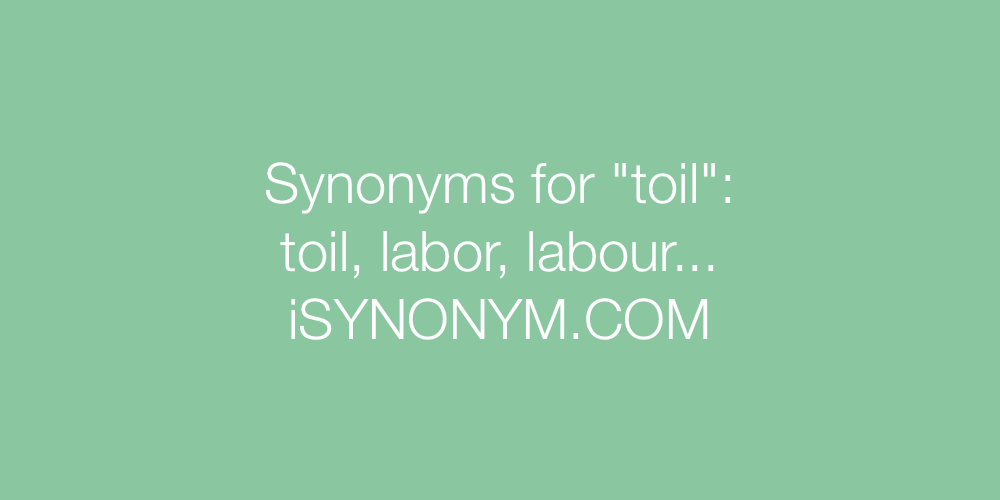 Synonyms toil