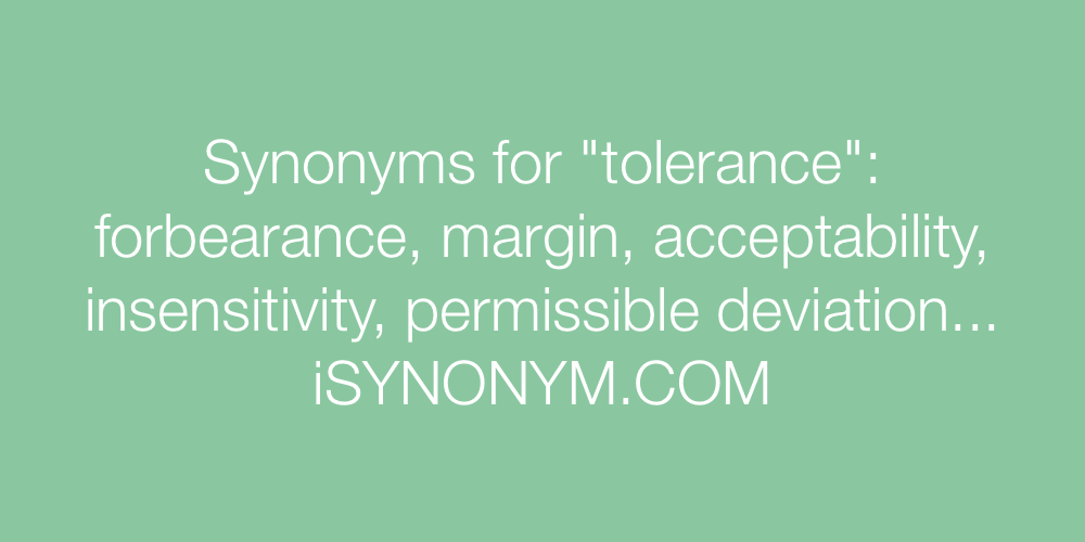 Synonyms tolerance