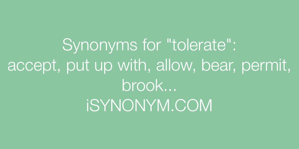Synonyms tolerate