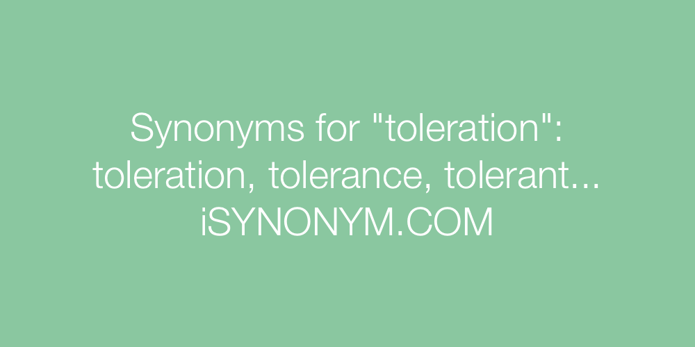 Synonyms toleration
