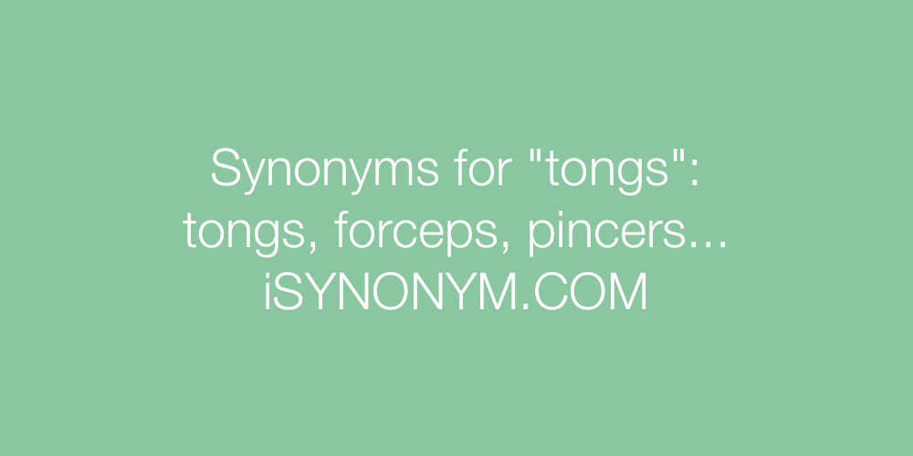 Synonyms tongs