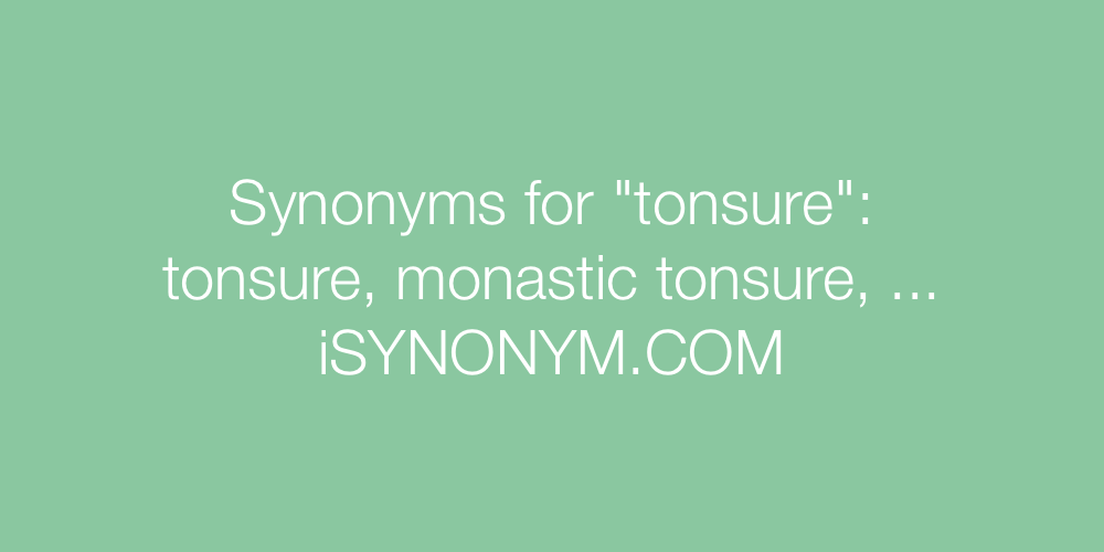 Synonyms tonsure