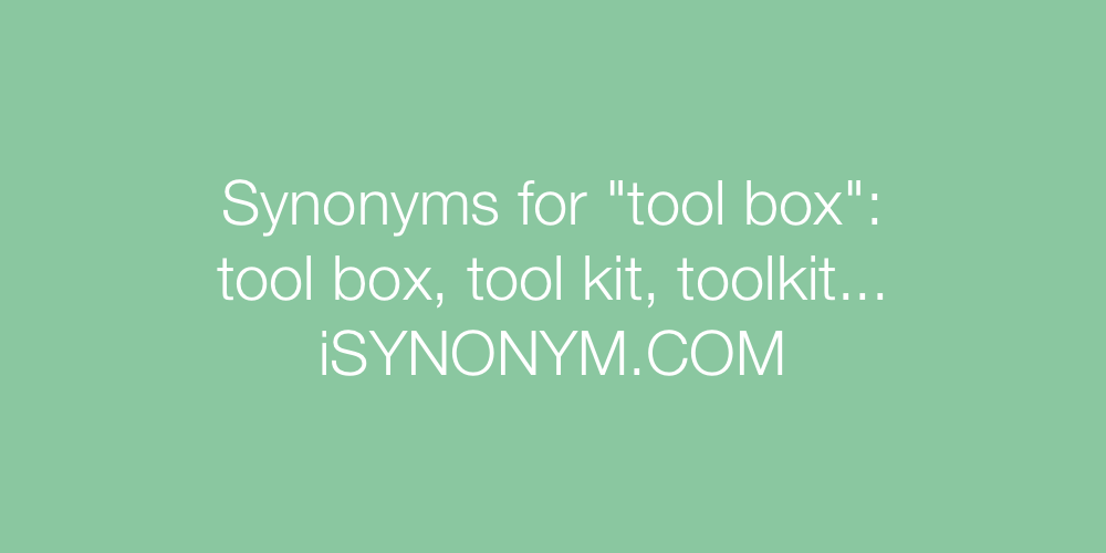 Synonyms tool box