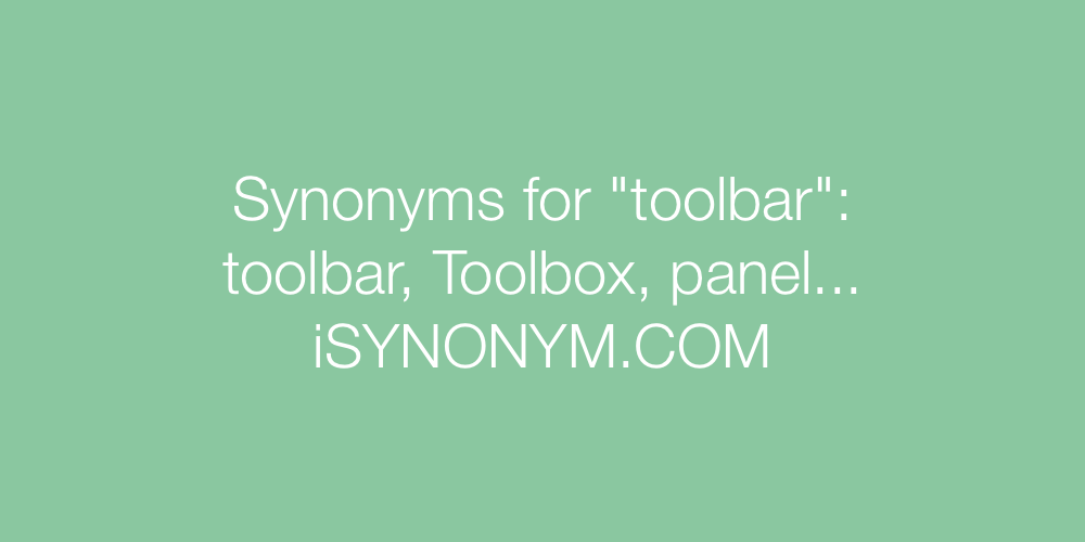 Synonyms toolbar