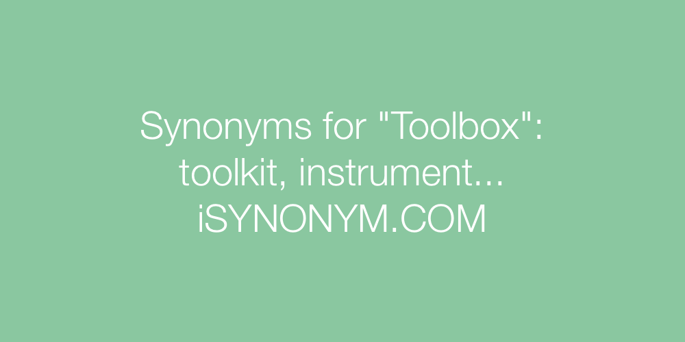 Synonyms Toolbox