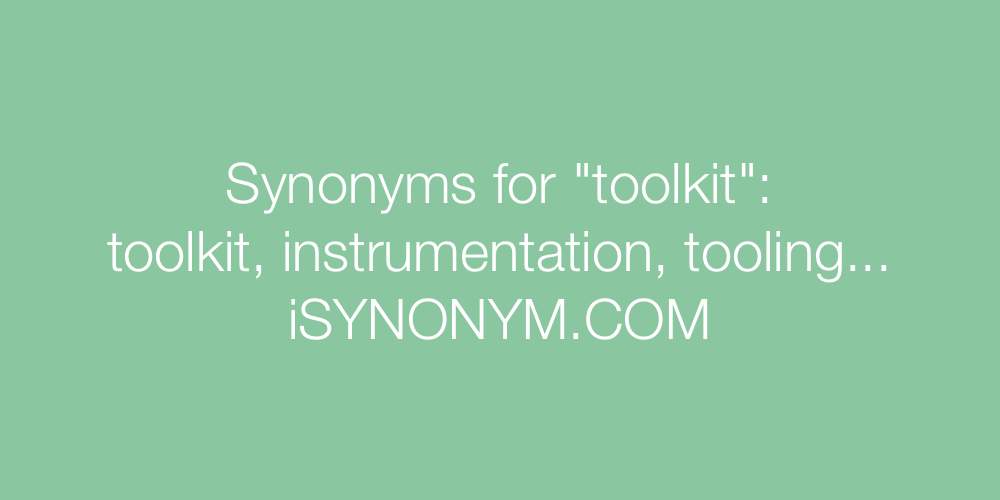 Synonyms toolkit
