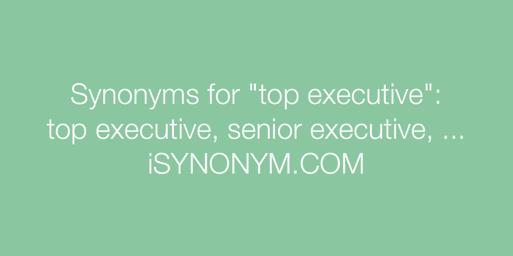 Synonyms top executive