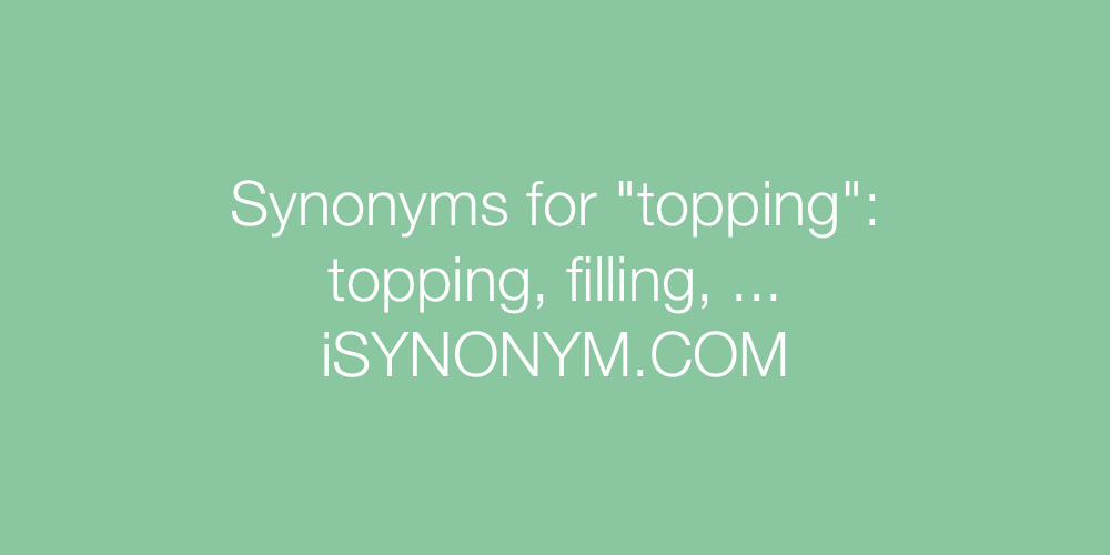 Synonyms topping