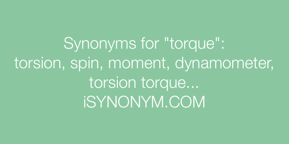 Synonyms torque
