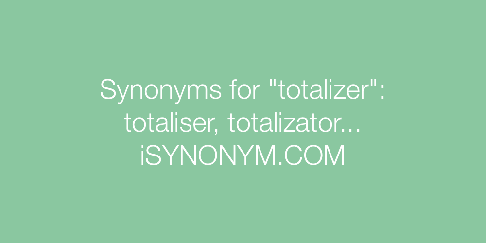 Synonyms totalizer