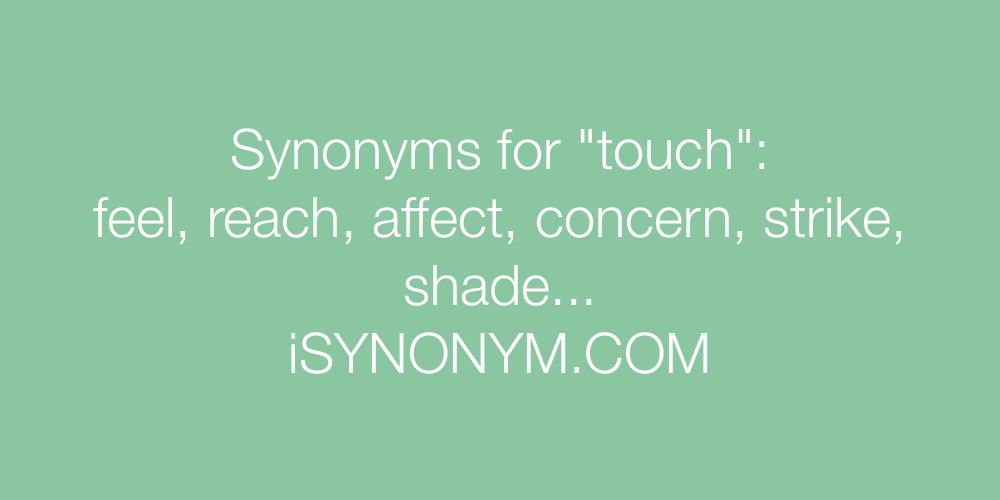 Synonyms touch
