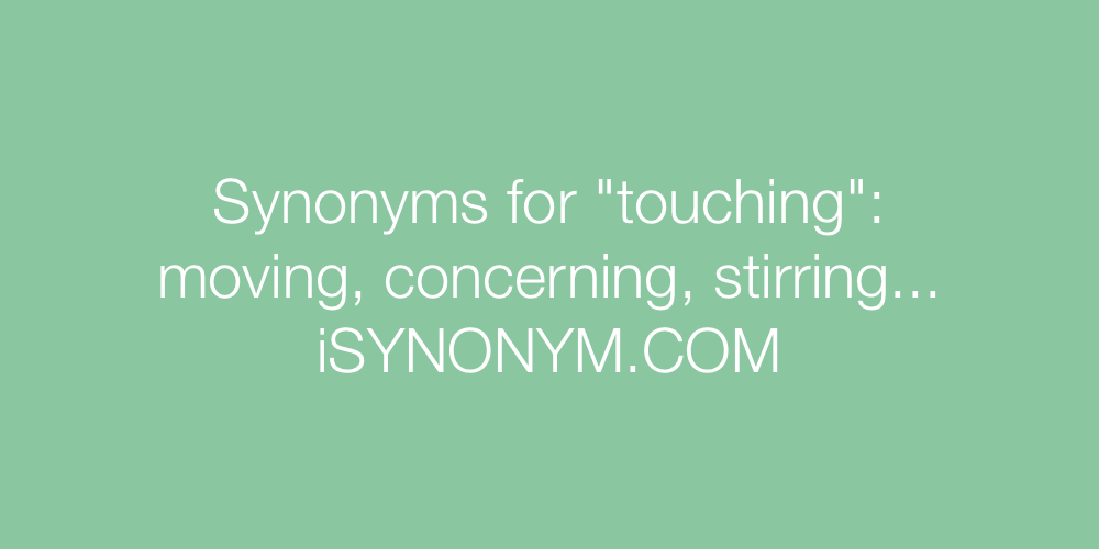 Synonyms touching