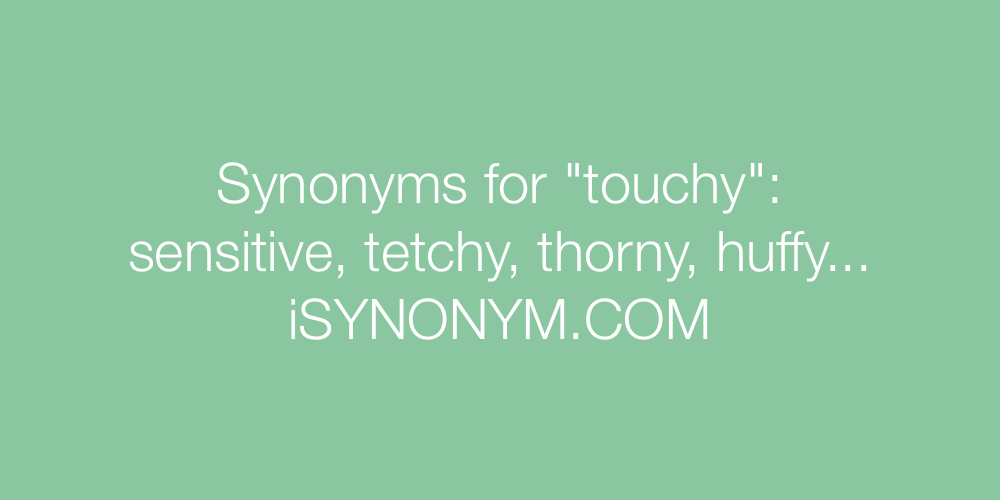 Synonyms touchy