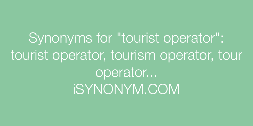 Synonyms tourist operator