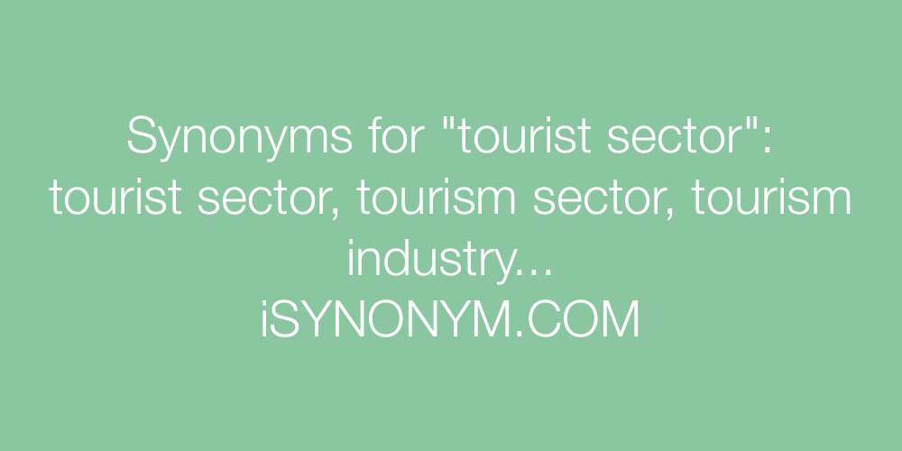 Synonyms tourist sector