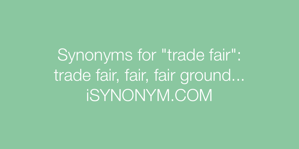 Synonyms trade fair