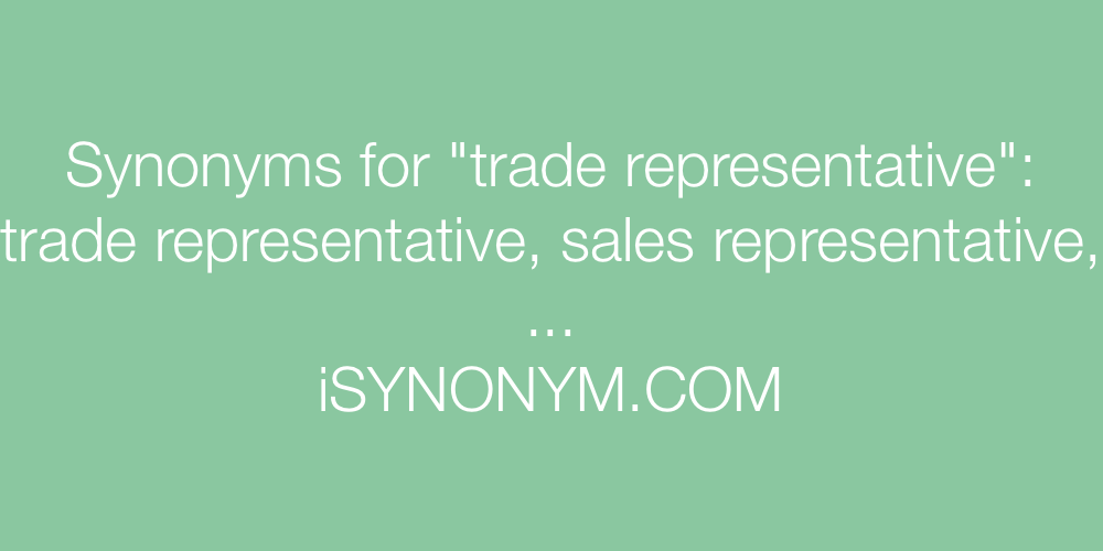 Synonyms trade representative