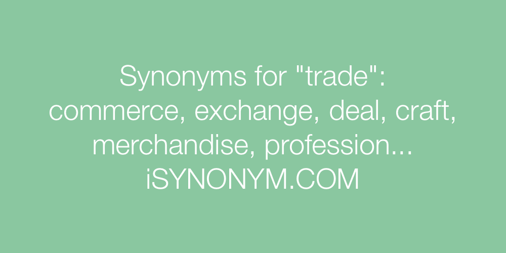 Synonyms trade