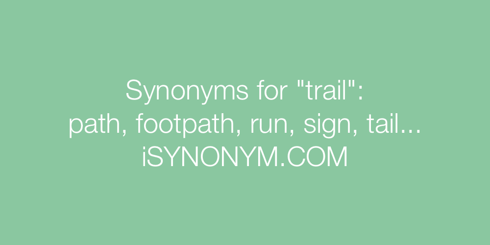 Synonyms trail