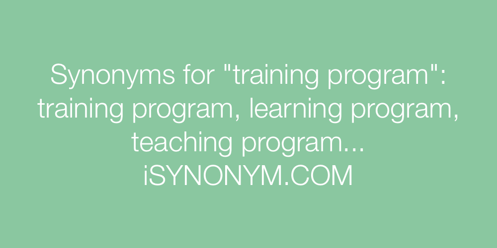Synonyms training program