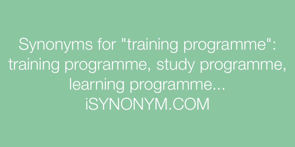 Synonyms training programme