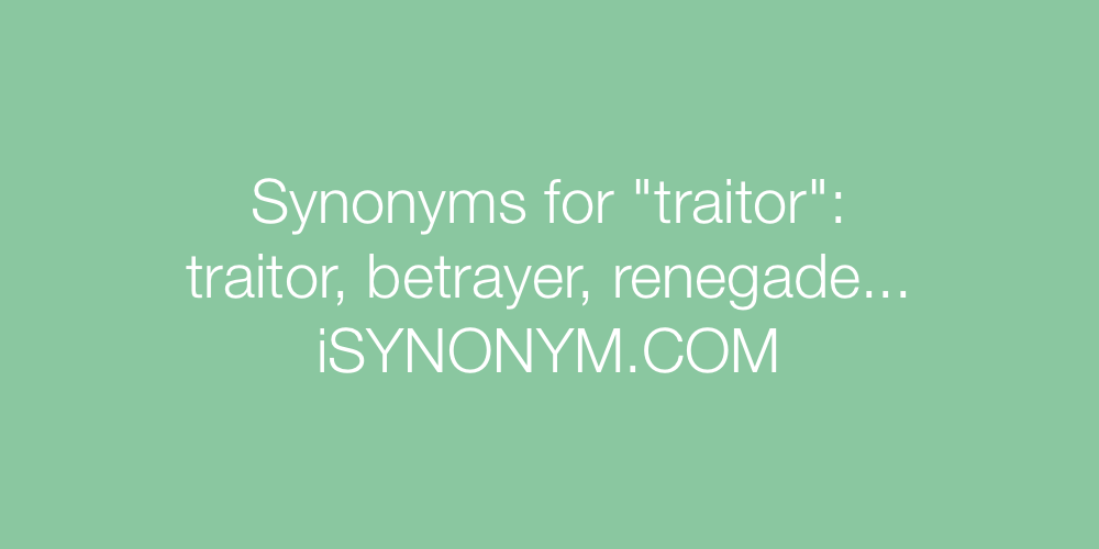 Synonyms traitor