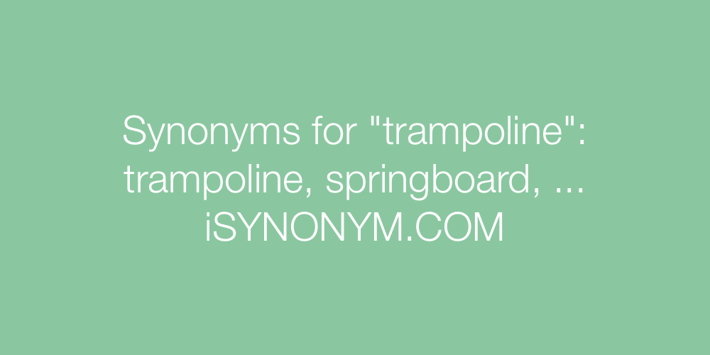 Synonyms trampoline