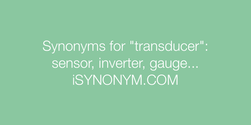 Synonyms transducer