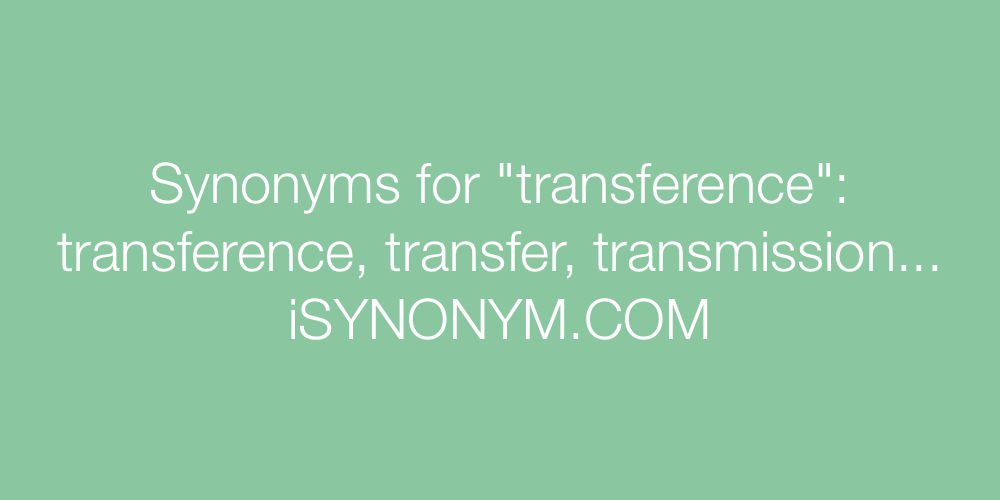 Synonyms transference