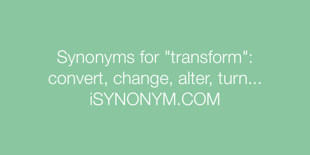 Synonyms transform