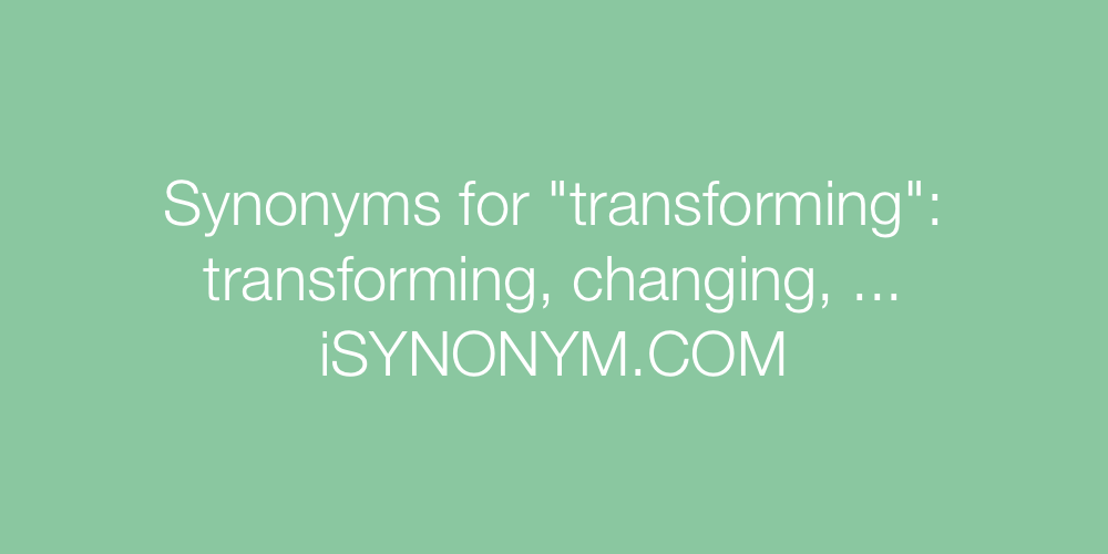 Synonyms transforming