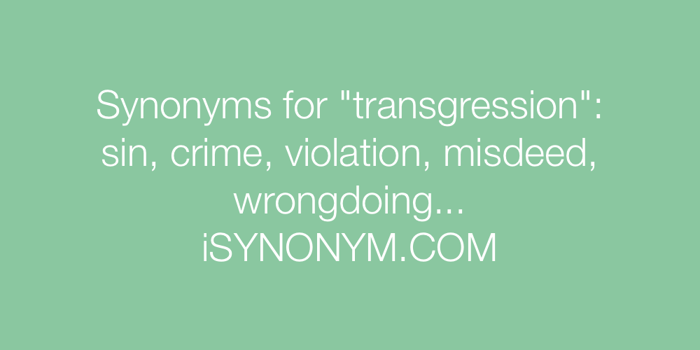 Synonyms transgression