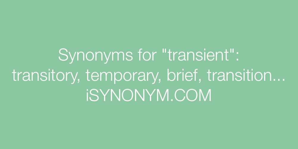 Synonyms transient