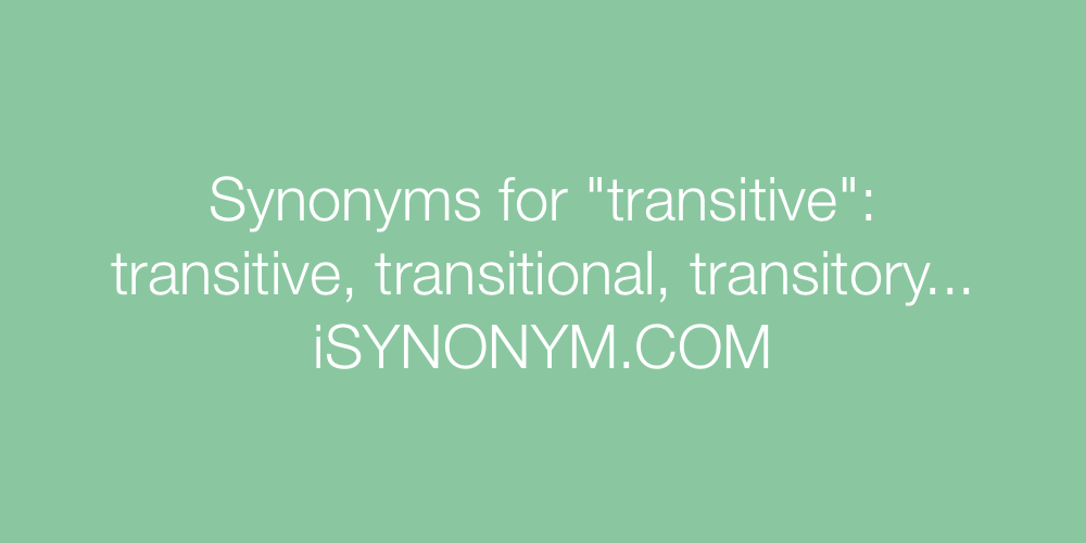 Synonyms transitive