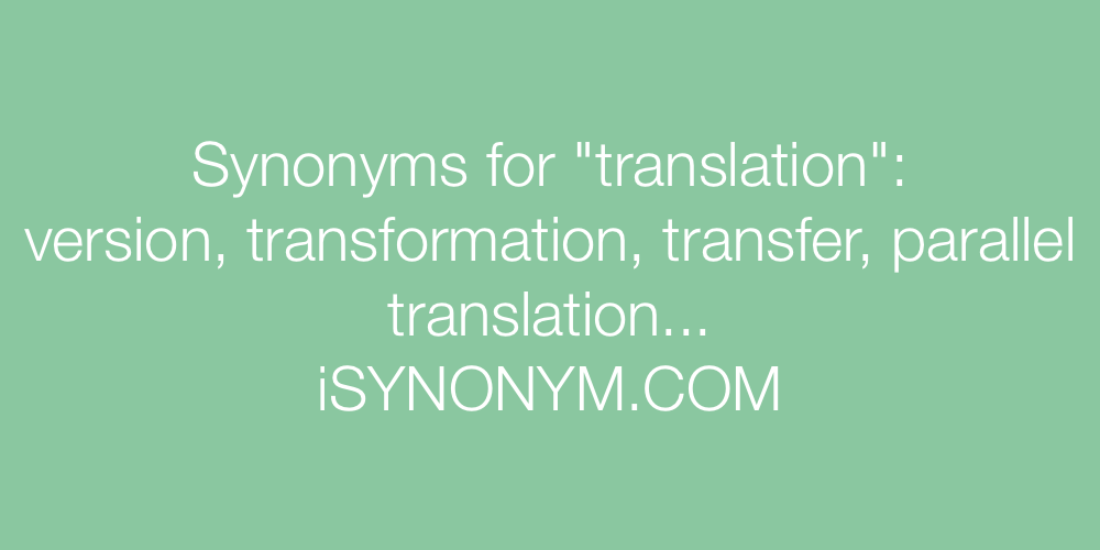 Synonyms translation