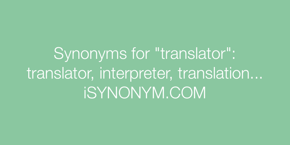 Synonyms translator