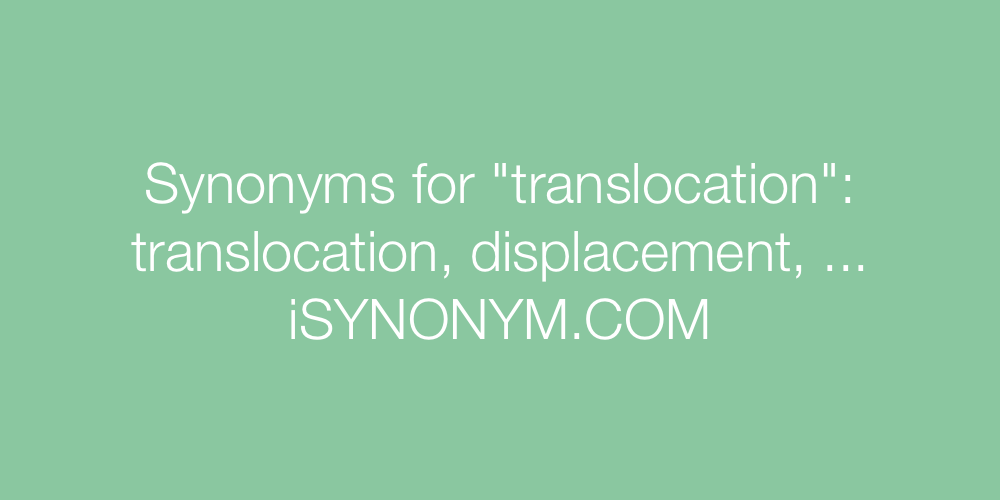 Synonyms translocation
