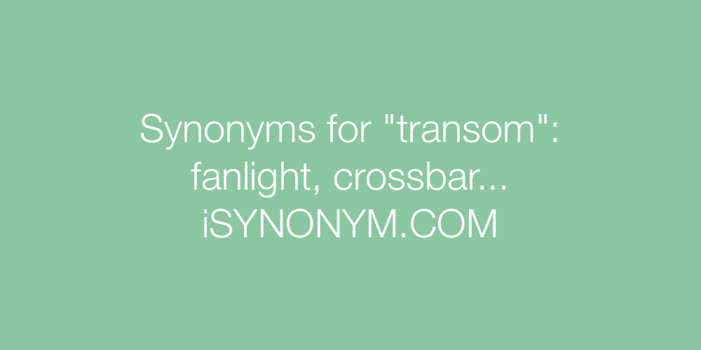 Synonyms transom