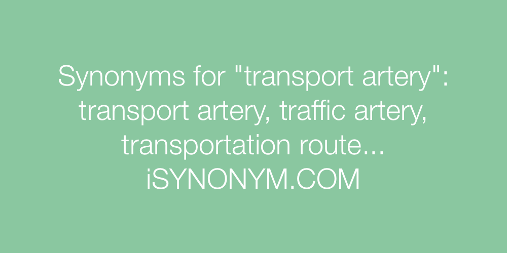 Synonyms transport artery
