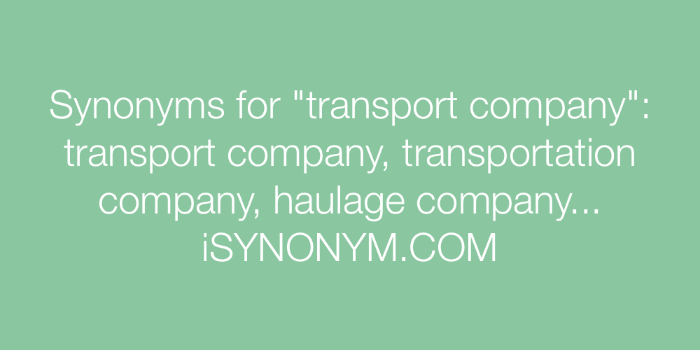 Synonyms transport company